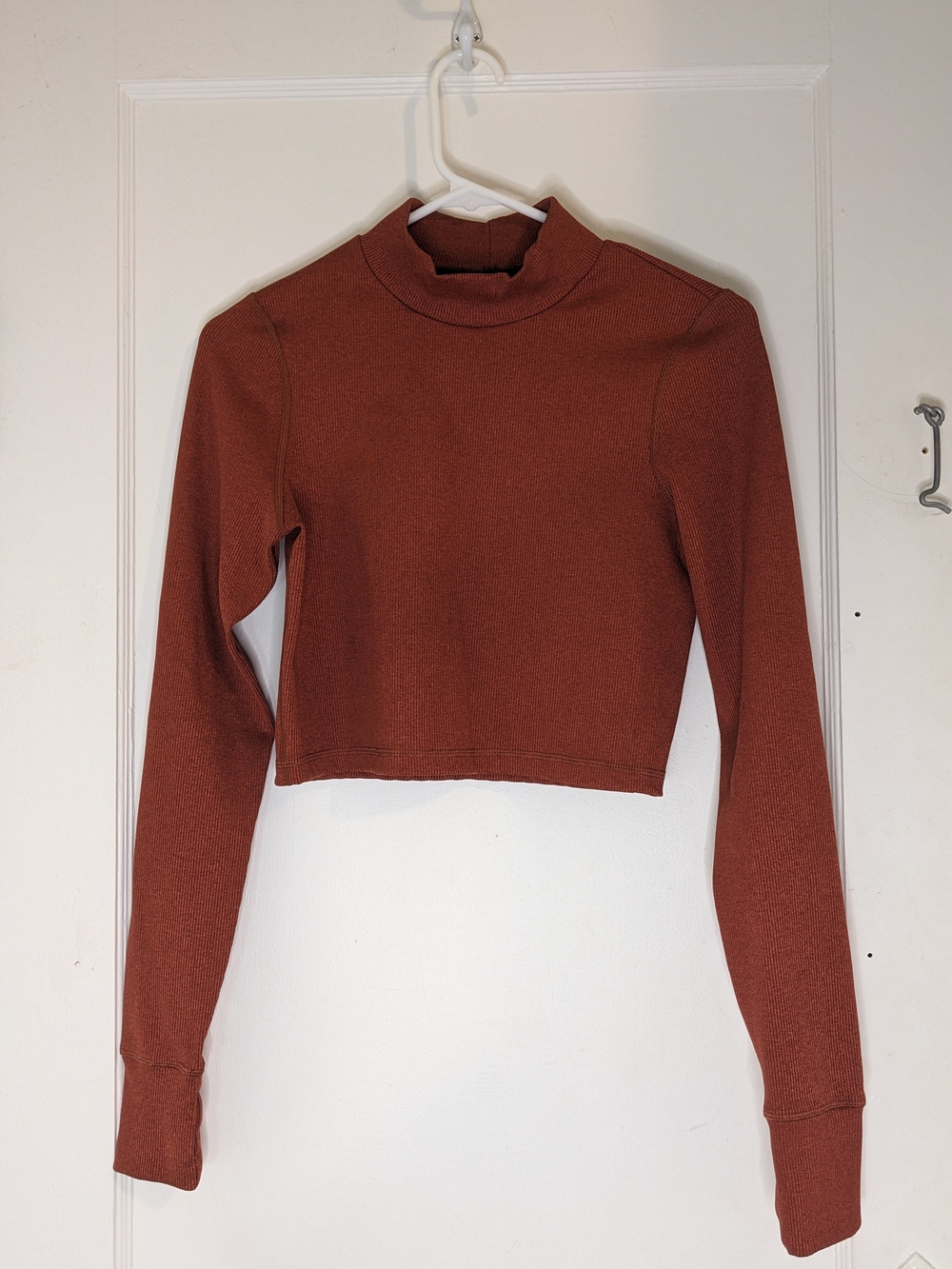 aerie Offline The Hugger Ribbed Mock Neck Shirt